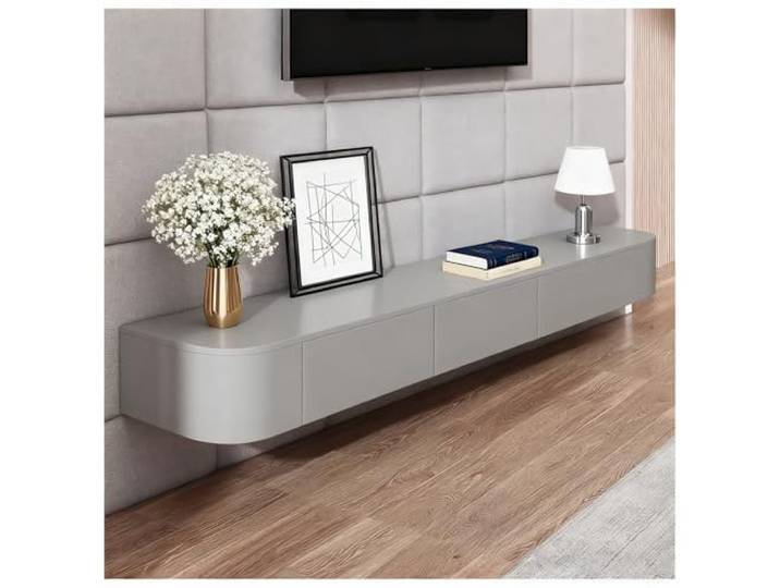 KSYGINXD 180cm TV-Ständerschrank, Schwebende TV-Einheit, Stehendes Oder Hängendes TV-Lowboard, Schwebende Regale Mit Schublade, Modernes Entertainment-Medienkonsolen-Center