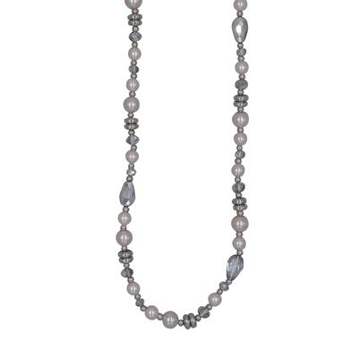 Collierkettchen STEUER "Brillenkette", silber (silbergrau), Halsketten, Damen, 86cm, Metall, L: 86, glänzend