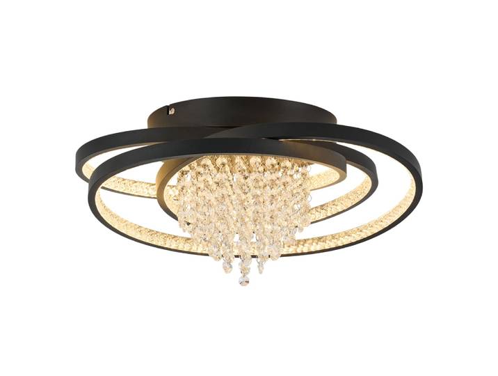 Plafonnier fer noir 50x48x22.5cm led 40w