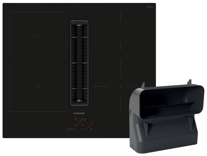 SIEMENS Kochfeld mit Dunstabzug ED601BGA6, Powerboost-Funktion, Timer, TouchControl-Bedienung