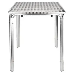 Bolero Quadratischer Bistrotisch Edelstahl 4 Beine 60Cm