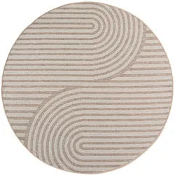 Outdoor-Teppich Boho-Bögen Beige 200x200 cm Wetterfest