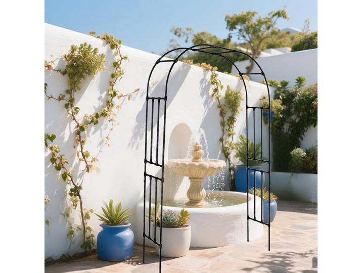 Arche de jardin, treillis, portique pour plantes grimpantes, mariages, fêtes, décoration extérieure pour pelouse, patio et allée