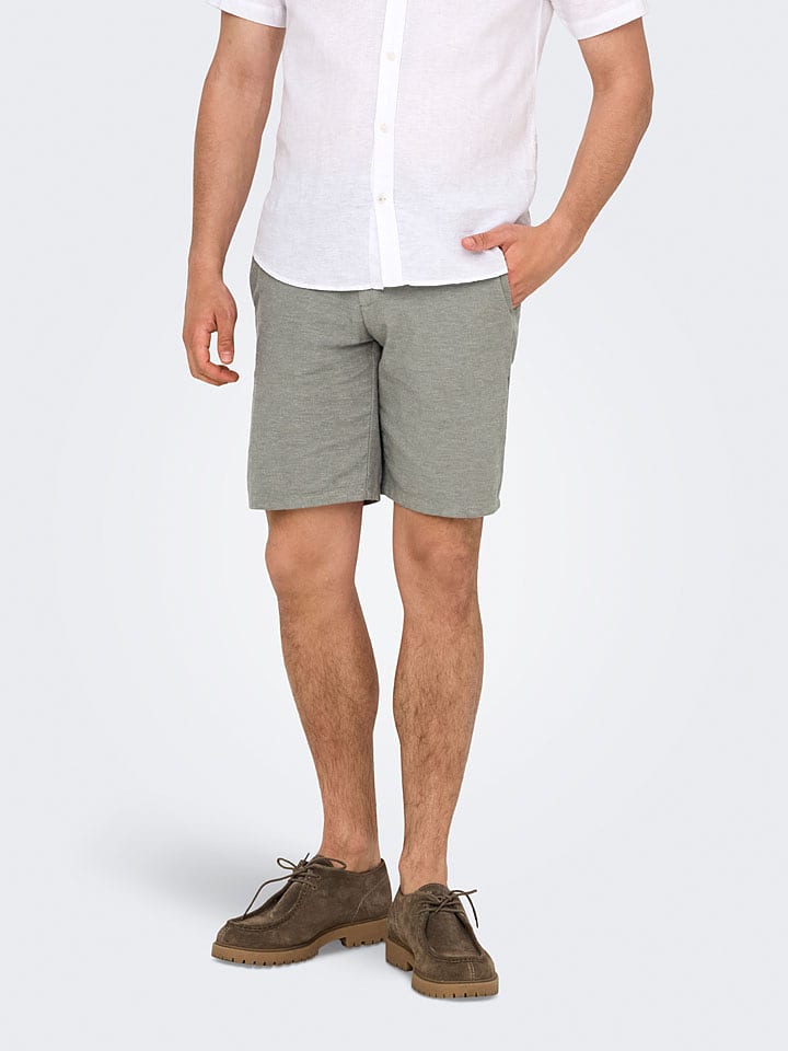 ONLY & SONS Chinoshorts "Onsmark" in Grün - S