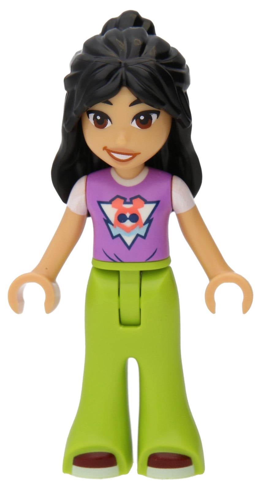 LEGO Minifiguur Friends Liann met paars shirt en groene broek (frnd0728)