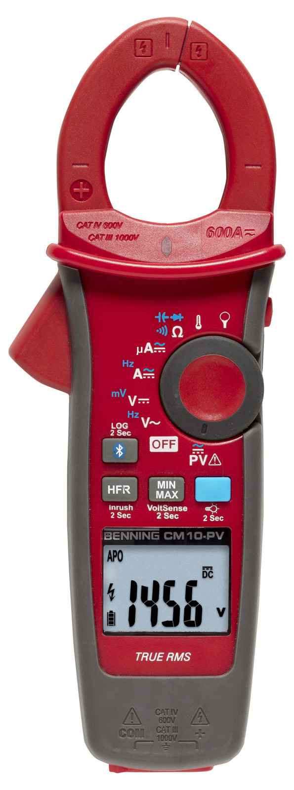 Benning stroomtangmultimeter met microampère, 600 A AC/DC, 1500 V AC/2000 V DC en LOG-app