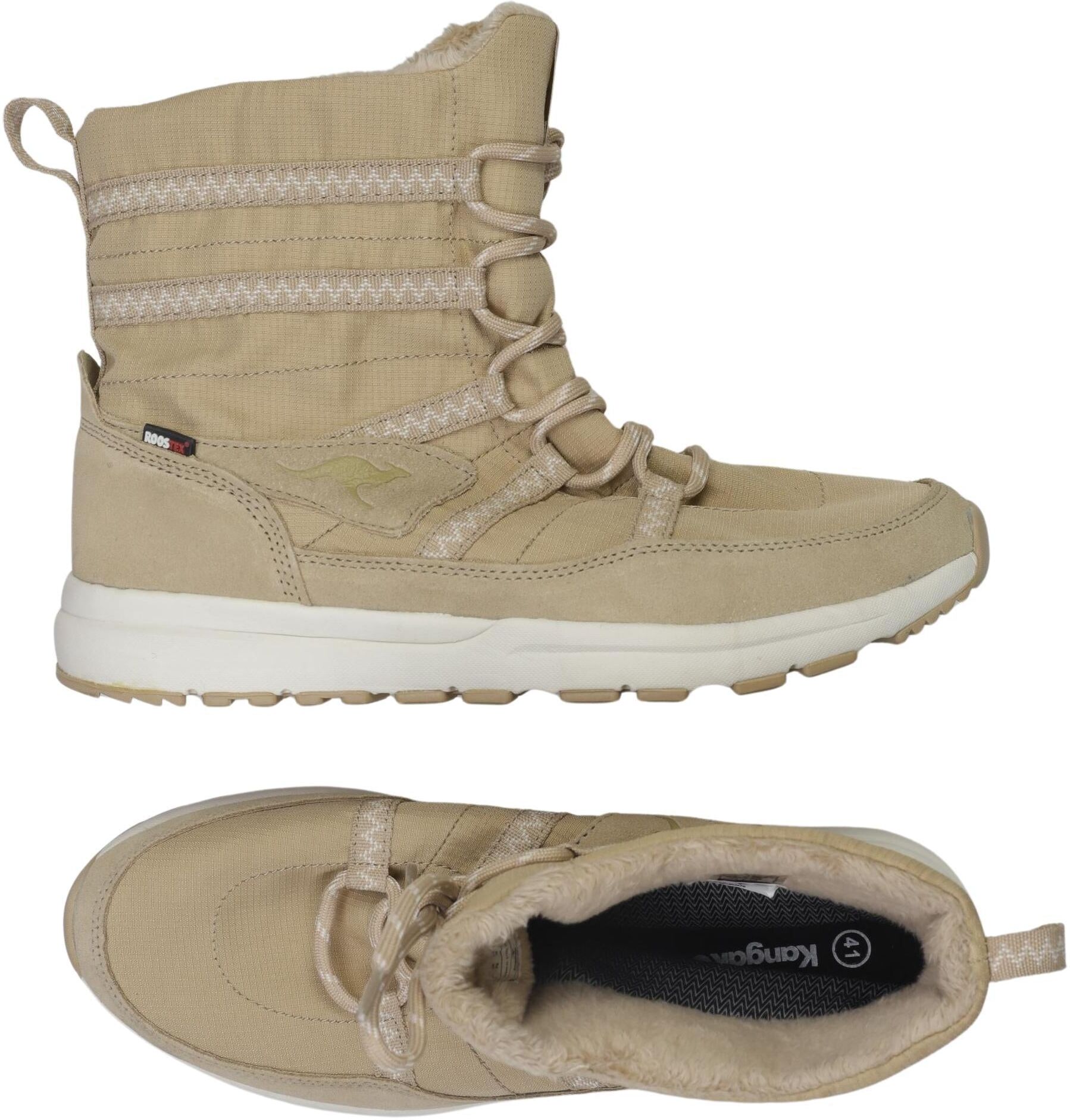 KangaROOS Damen Stiefelette, Beige, Gr. EU 41, Leder / Tex / Membran - Second Hand