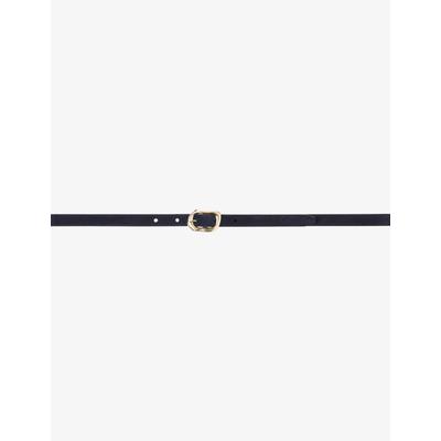 Ledergürtel BRAX "Style DAMENGÜRTEL", Damen, Gr. 90, schwarz (navy), Leder, Gürtel Ledergürtel, Gürtel aus hochwertigem Leder