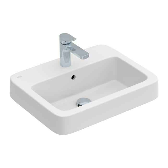 Villeroy & Boch Architectura Waschtisch 41935501 55x43cm, weiß, mittleres Hahnloch durchgestochen