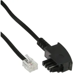 INLINE TAE-F Kabel, 6polig/4adrig, f, Import, TAE-F Stecker an RJ11 Stecker, 1m