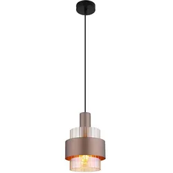 Pendelleuchte Deckenlampe Hängelampe Esszimmerlampe Glas Amber 1-Flammig