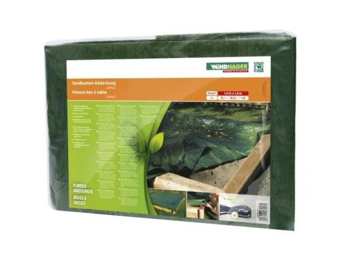 Abdeckplane Windhager für Sandkasten 140 x 140 cm - Farbe: Dunkelgrün - Schutzhülle