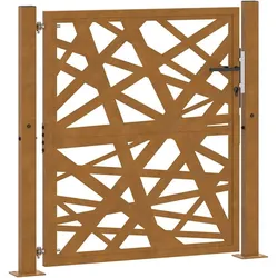 vidaXL Gartentor 105x105 cm Wetterfester Stahl Lichtdesign