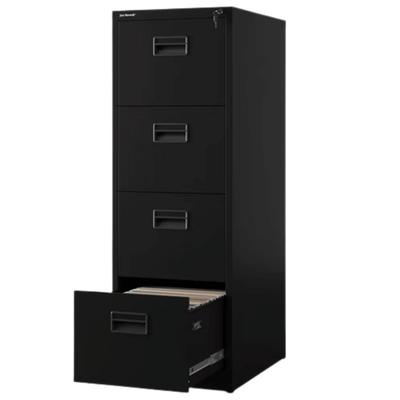Jan Nowak Hängeregisterschrank abschließbar SARA 4 Schubladen mit Schloss | Aktenschrank Büroschrank aus Stahl Metallschrank, 132x46x62cm Schwarz