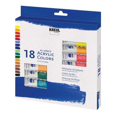 KREUL el Greco Acrylic Set 18 x 12 ml Tuben