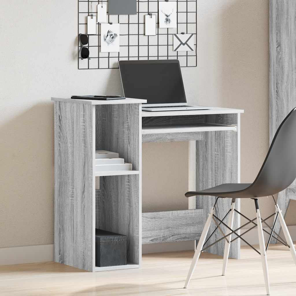 Latitude Run Basanta Computer Desk Grey Sonoma