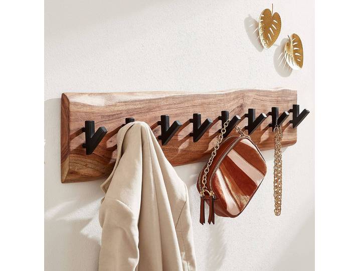 Porte-manteau mural Damgarten 90 x 19cm Marron