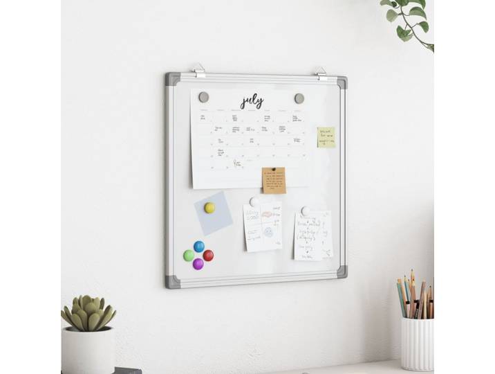vidaXL Magnetisches Whiteboard 40x40x1,7 cm Aluminium