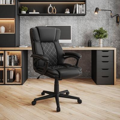 Kodotan sofa Techni Mobili Ergonomic Executive Office Chair High Back Faux Leather - Adjustable Height, Lumbar Support