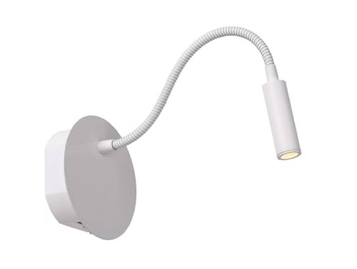 LUCIDE JOLIJN - wiederaufladbare Bettlampe/Wandleuchte - Akku/Batterie - Ø 11 cm - LED - 1x2W 3000K - Magnetisch - Weiß