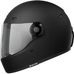 John Doe JD/ONE Motorrad-Helm klassischer Integralhelm Frozen Black - M (57/58)