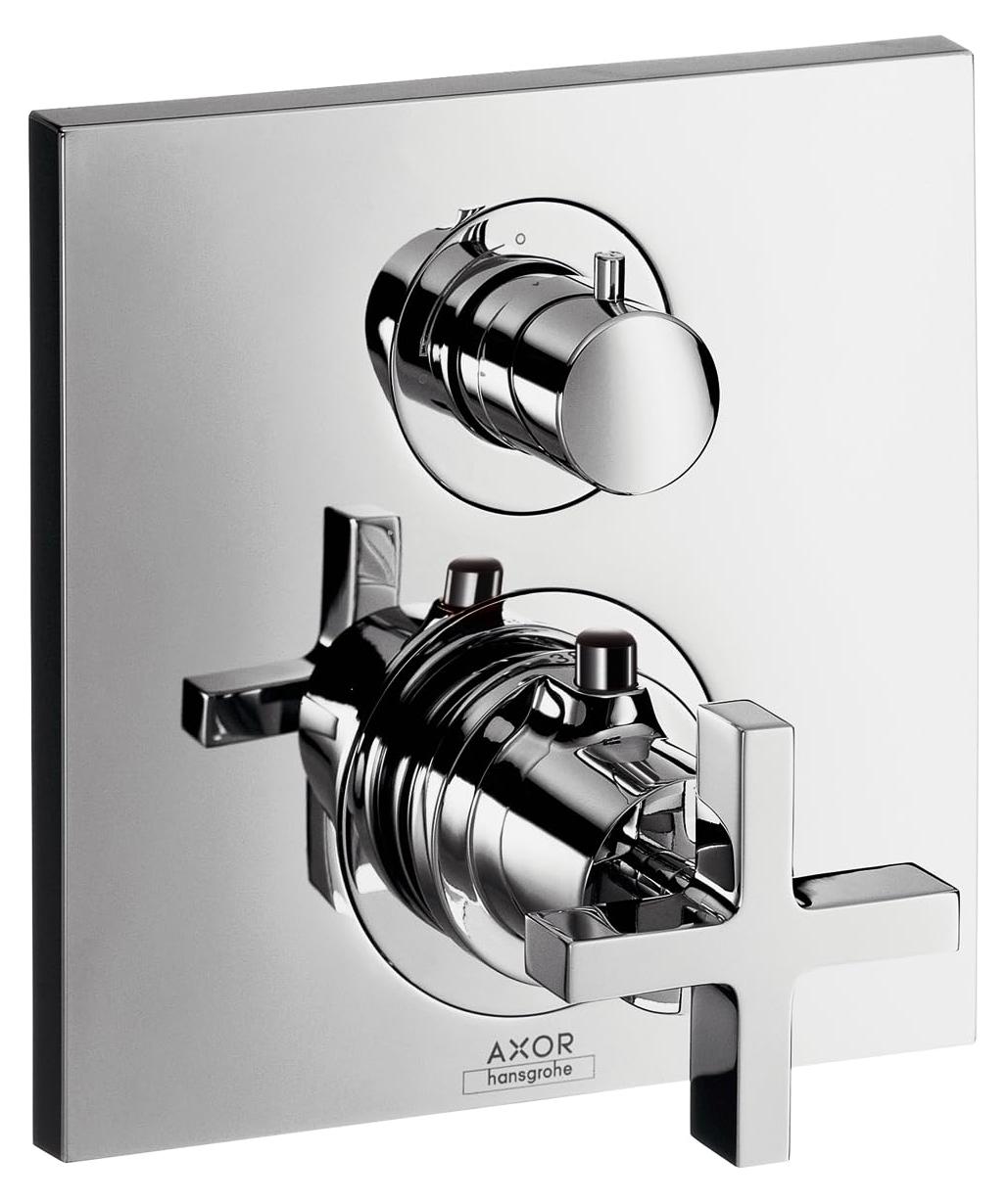 Inbouwthermostaat met ventiel, 2 Funktionen, Chrom, 1 Stück