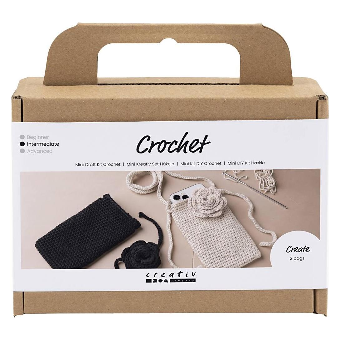 Creativ Company Mini Craft Kit - Crochet - Bag With Rose (977633) (977633)