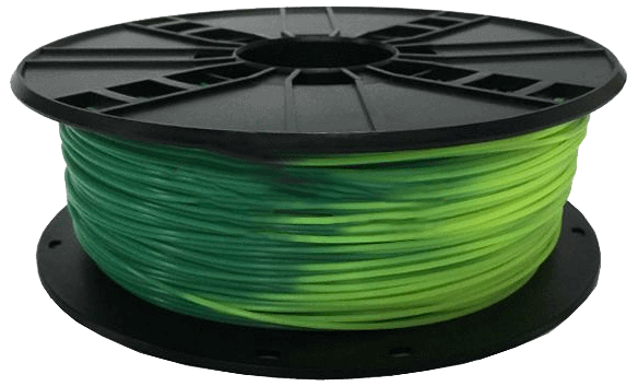 Ampertec 3D-Filament ABS Temperatur-Farbwechsel blaugrün-gelbgrün 1.75mm 1000g Spule 3DABS1000FBY1AM