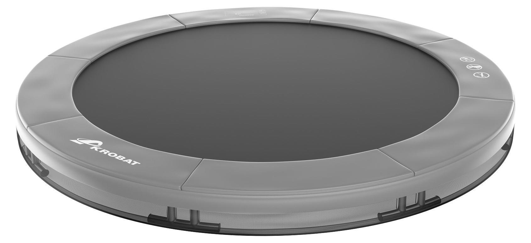 Einbau-Trampolin, 430 cm Durchmesser, rund, Modell Akrobat Orbit, anthrazitfarben, mit Netz
