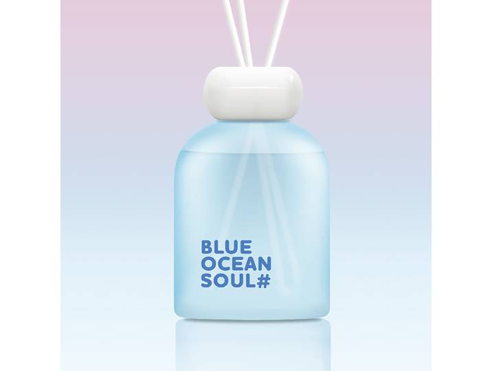 Raumduft MELLOW MOOD Blue Ocean Soul Blau/Blau Raumduft, Glas, Polyester 7 x 21 x 7cm