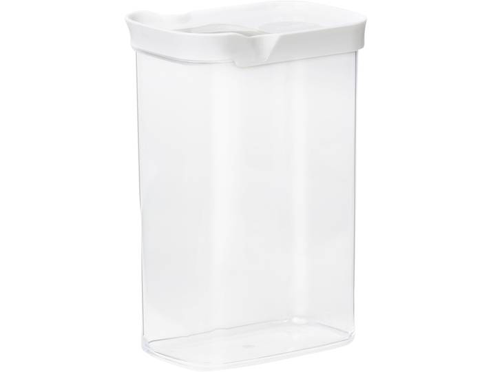 Vorratsdose EMSA N11424 , transparent, B:9,9cm H:23cm L:16cm, Kunststoff, Lebensmittelaufbewahrungsbehälter, Vorratsdose, Schiebedeckel, zum Portionieren, hygienisch, 2,2 L
