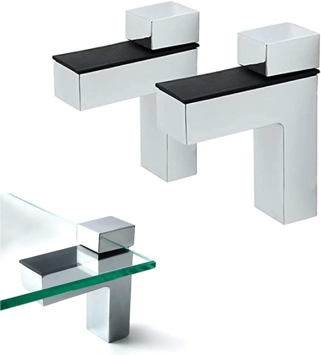 Verstelbare Plankdragers (2 stuks) - Zinklegering, Chroom