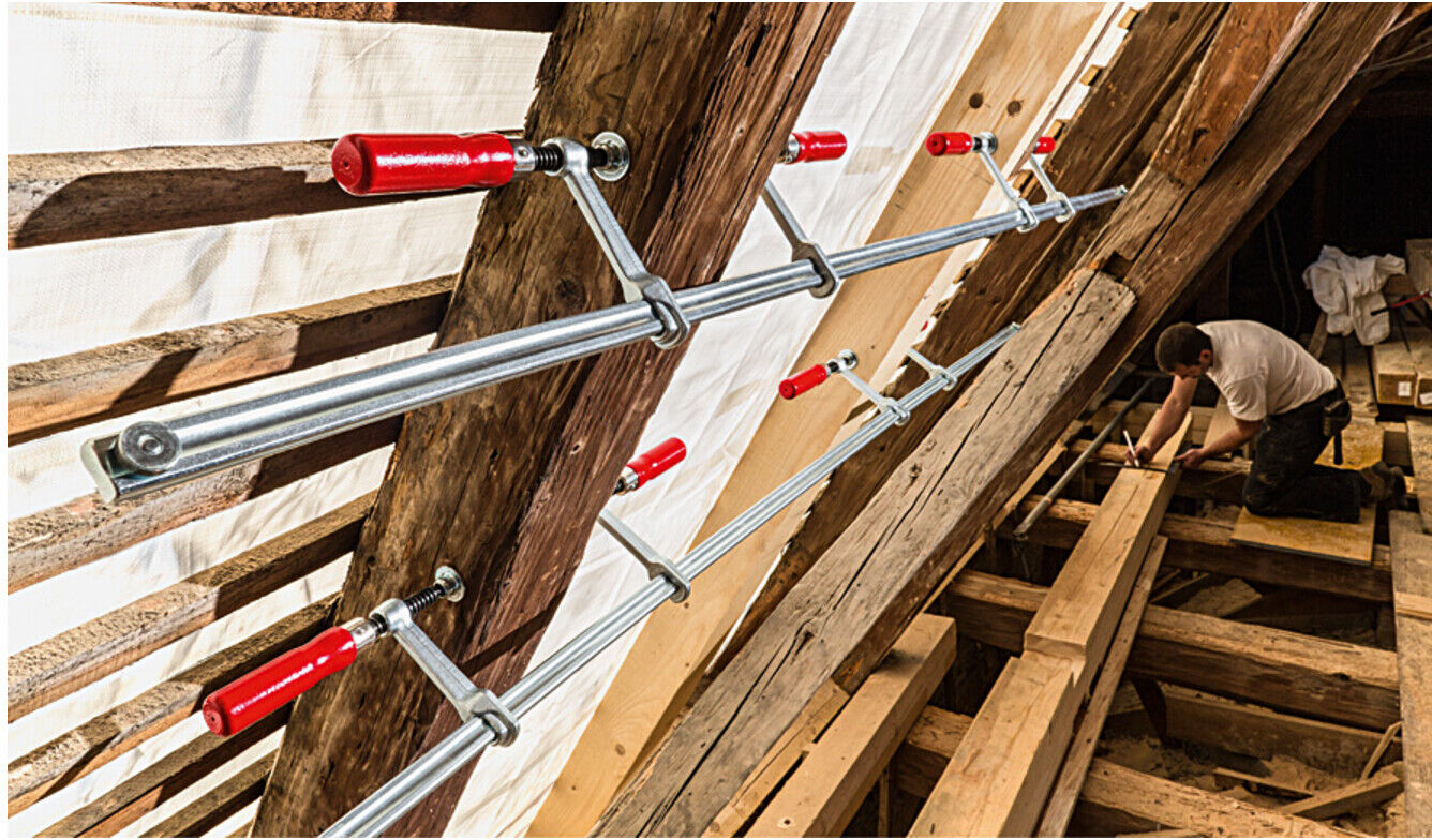 Bessey Gleitbügel kpl. für Baugröße SLV (Holzgriff), Ausladung 120 (3101426)
