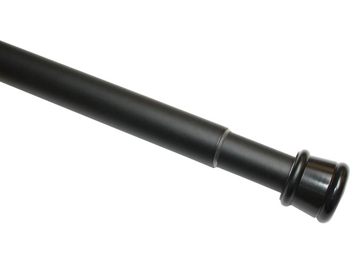 Scheibenstange GARDINIA Spannstange Ø 23/26 mm Gr. 3, schwarz, L:220cm, Aluminium, Gardinenstangen, Scheibenstange, vielseitig einsetzbar