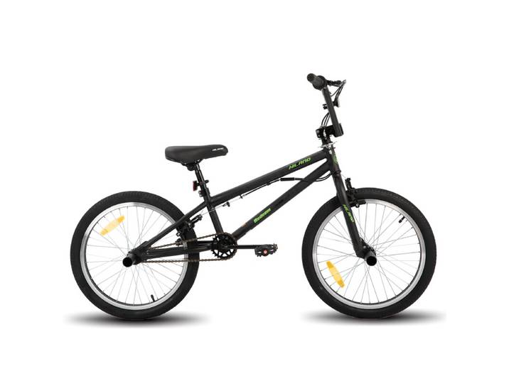 Hiland Redeem Vélo BMX 20 pouces pour enfants et adolescents, freestyle pour cyclistes débutants à confirmés, avec rotor à 360 degrés et 4 repose-pieds, noir