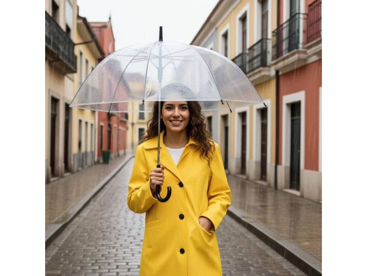 Regenschirm mit Automatiköffnung, transparent, Ø 85 cm