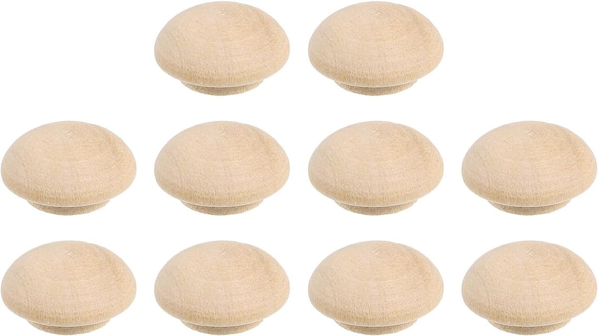 Houten Gatenkappen Schroefdoppen voor Meubels - Houtkleur - 15mm Diameter