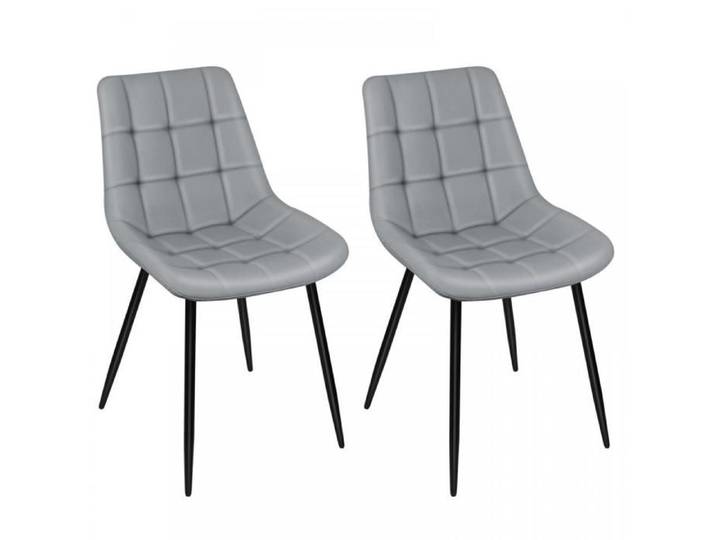 MIPAN. Lot de 2 Chaise Salle à Manger - Chaise Cuisine Gris clair - Dossier Ergonomique 41cm - Pour Salle à Manger Cuisine