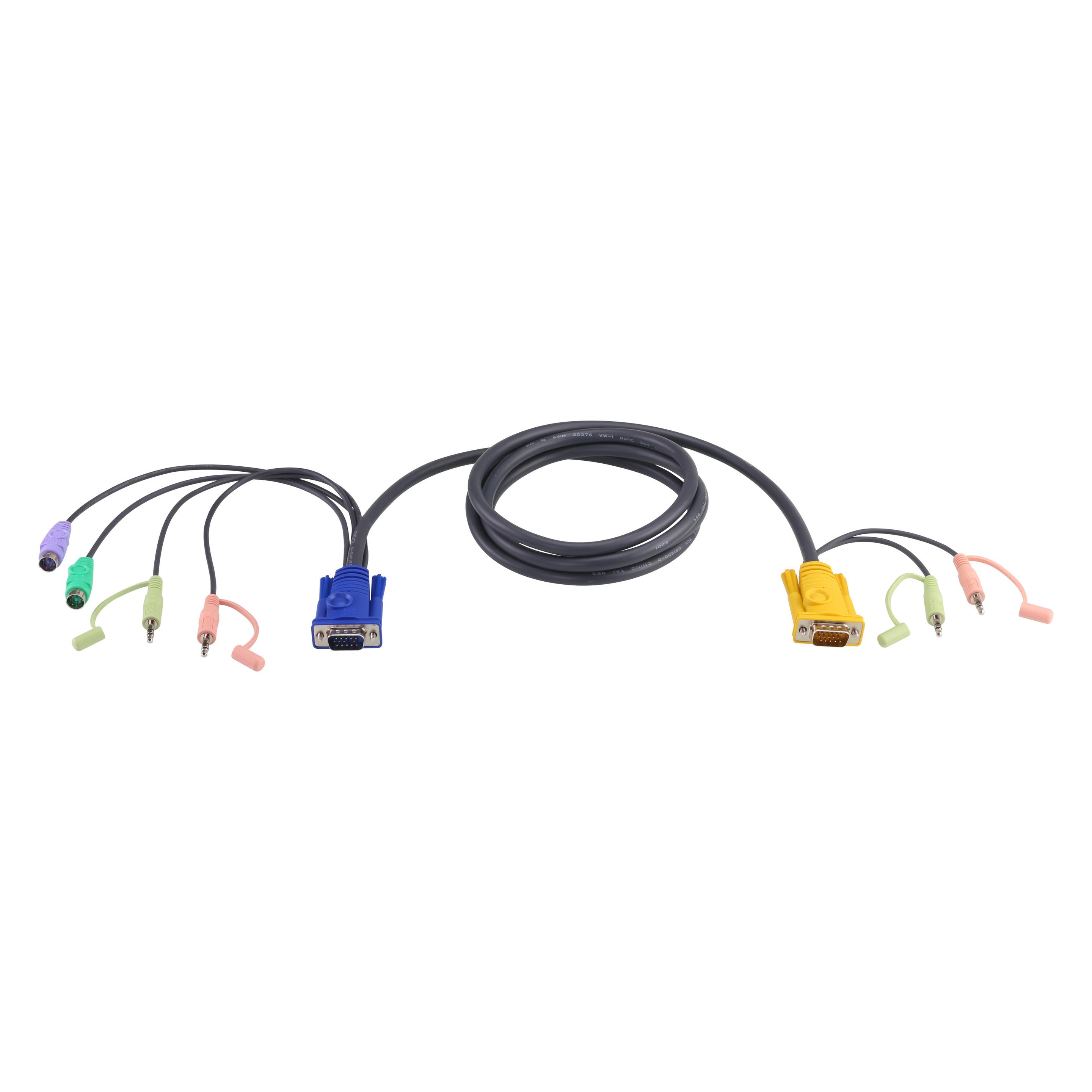 Aten PS/2 Kabelsatz zu KVM-Switch, 1.8m (2L-5302P)