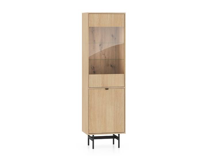 Einzeltüriger Schrank Reynos 54 cm Eiche Mavelie