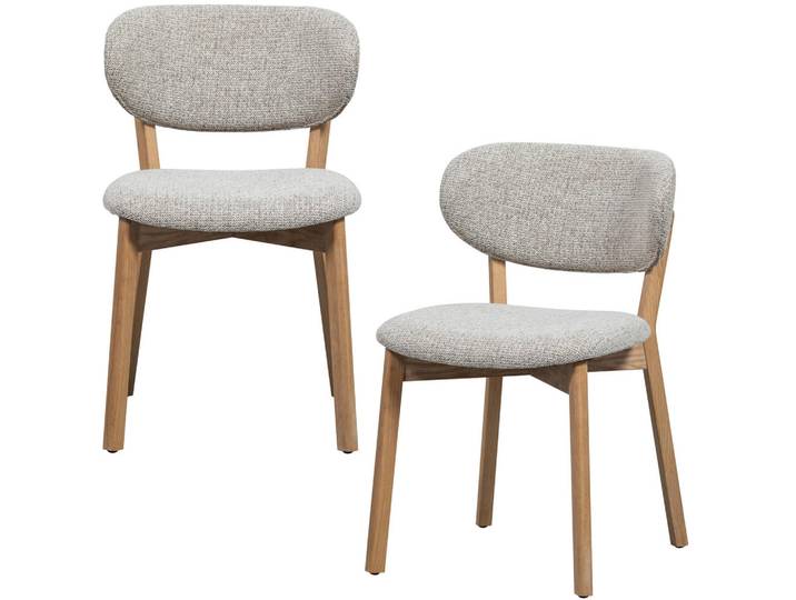 Livetastic Stuhl-Set Udar, Natur, Holz, Eiche, massiv, eckig, 51x82x60 cm, Esszimmer, Stühle, Esszimmerstühle, Esszimmerstühle-Set