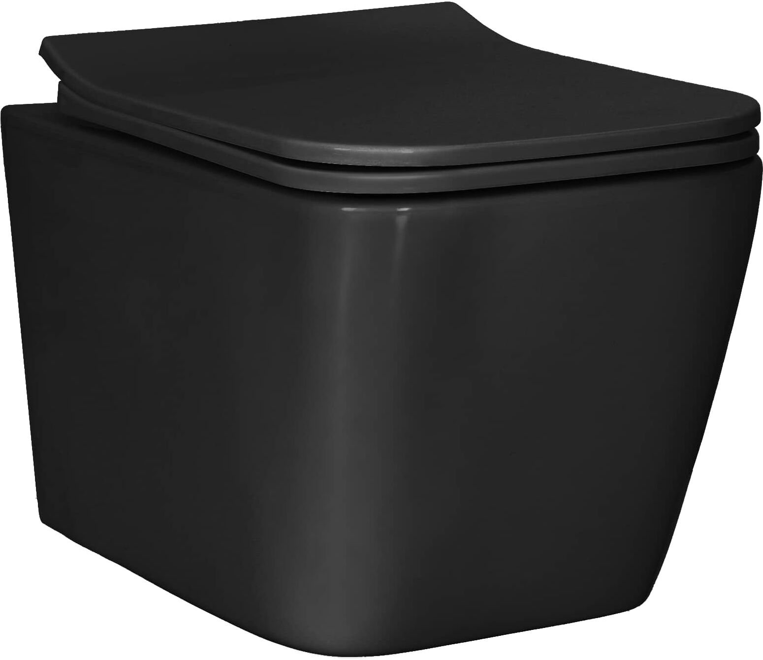 vidaXL WC suspendu Céramique Noir