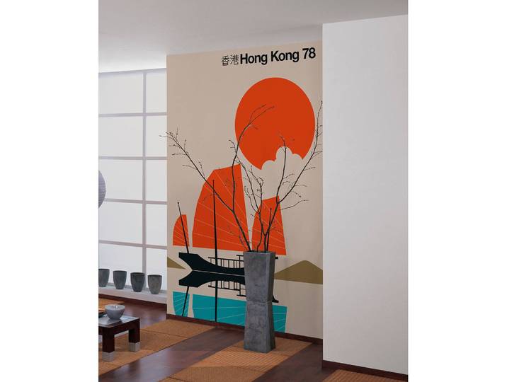 home24 Fotobehang Hong Kong 2 x 2cm 200 g Mica-vlies