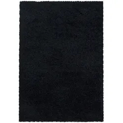 Hochflorteppich Shaggy Einfarbig Weich Flauschig Waschbar Strapazierfähig Schlafzimmer Schwarz 300x400 cm – SPREE von Kadima Design