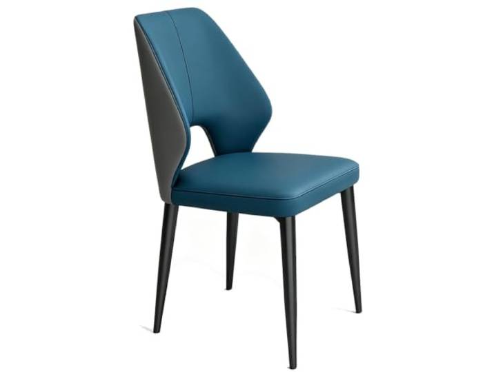 FCZVWPR Beistellstühle for Das Esszimmer, Moderne, Armlose Küchenstühle Mit Gepolsterte Esszimmerstühle, Beine Aus Kohlenstoffstahl, For Esszimmer-Apartment(Blue)