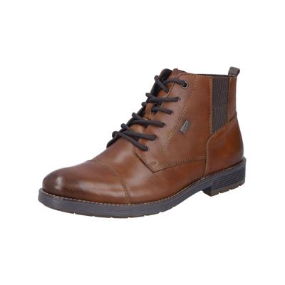 Schnürstiefelette RIEKER "Rieker Stiefelette Leder", Damen, Gr. 41, Textil, braun (muskat), Leder, Schuhe Schnürstiefelette