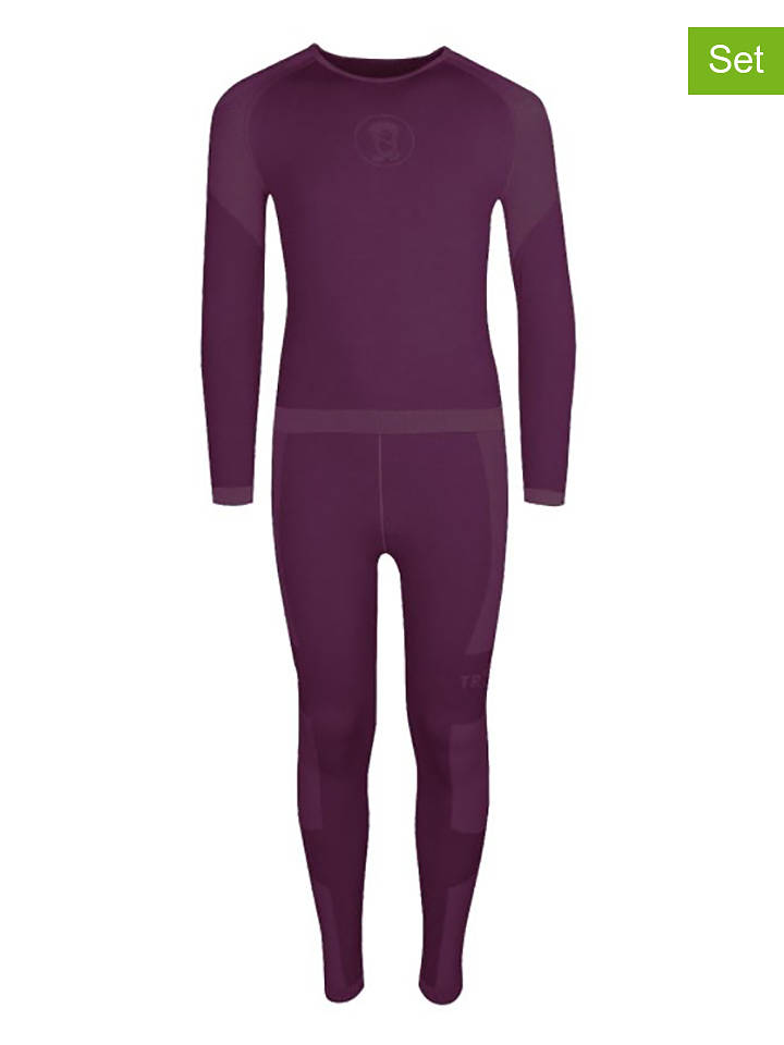 Trollkids 2tlg. Funktionswäsche-Set "Hemsedal Baselayer" in Lila - 92