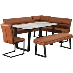 HTI-Living, Essgruppe, Eckbankgruppe Keno 4-teilig Braun