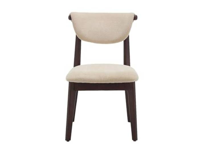 Vente-unique - Stuhl 2er-Set Gabiel - Holz Beige Strukturierte Oberfläche Gepolsterte Sitzfläche für mehr Komfort