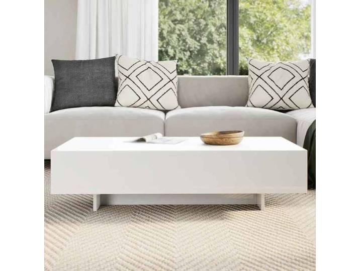 Petite Table - Blanc - Table basse/du Thé - blanc brillant 115x55x31 cm T5347